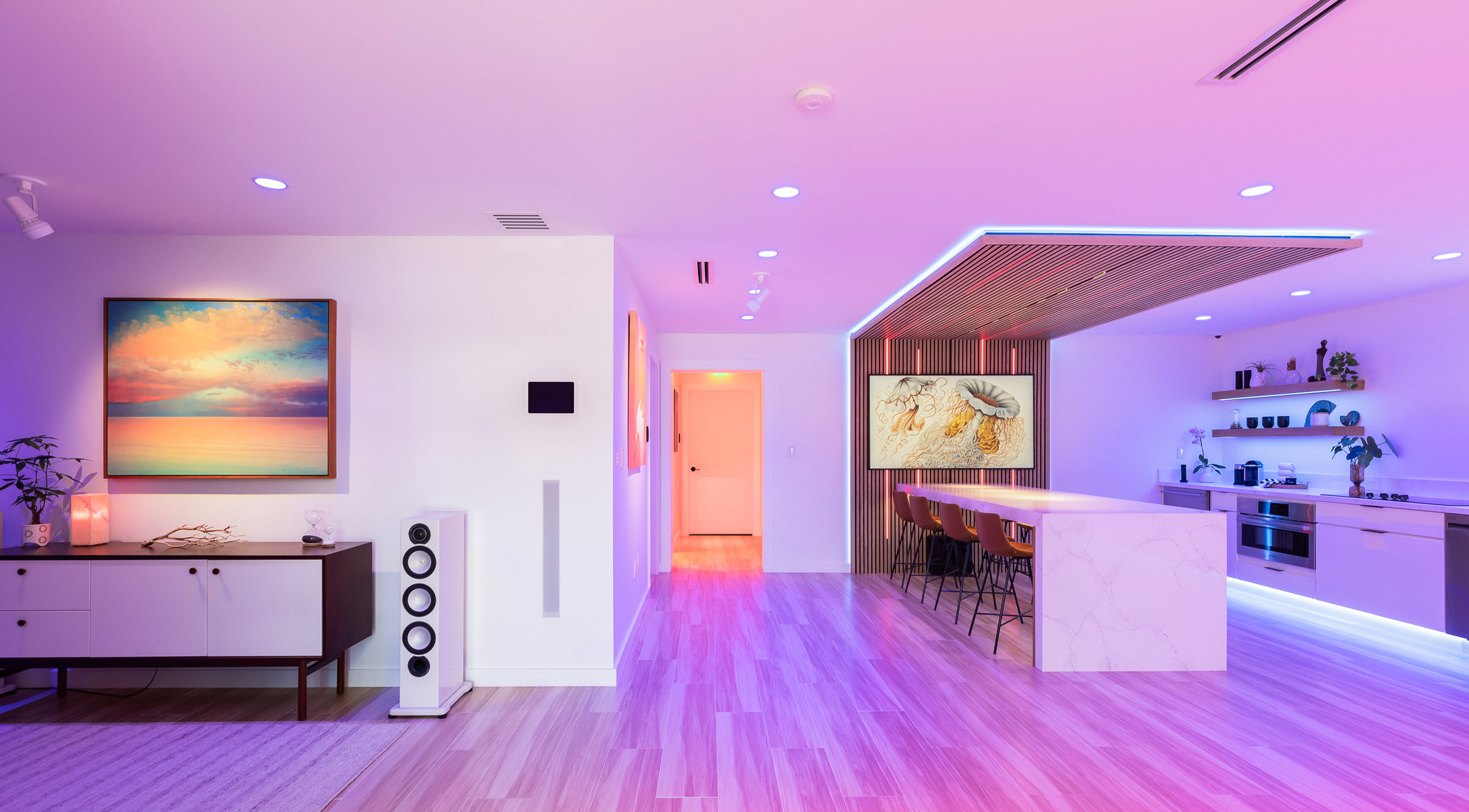Showroom Purple Lighting