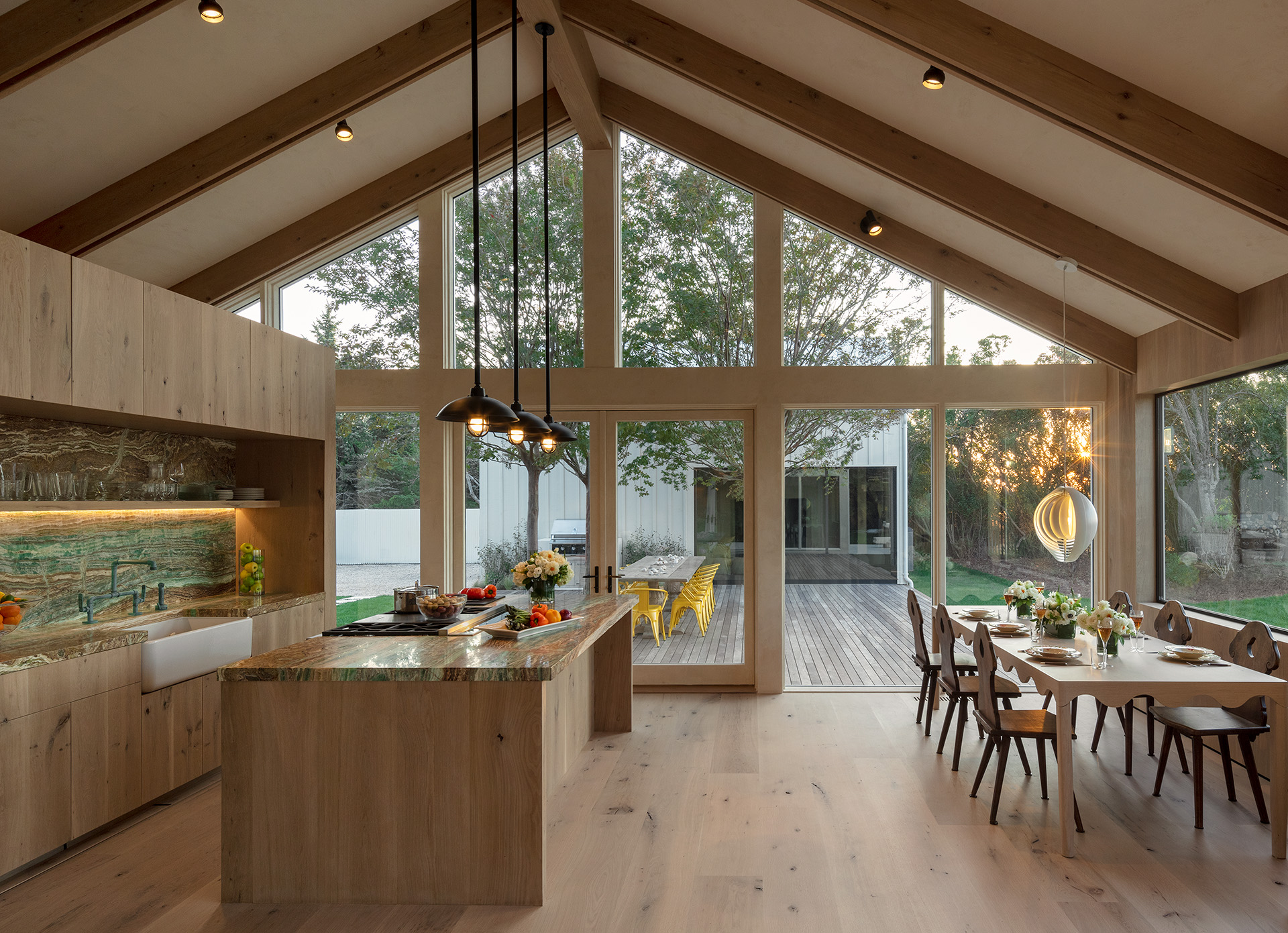 kitchen east hampton with dining room