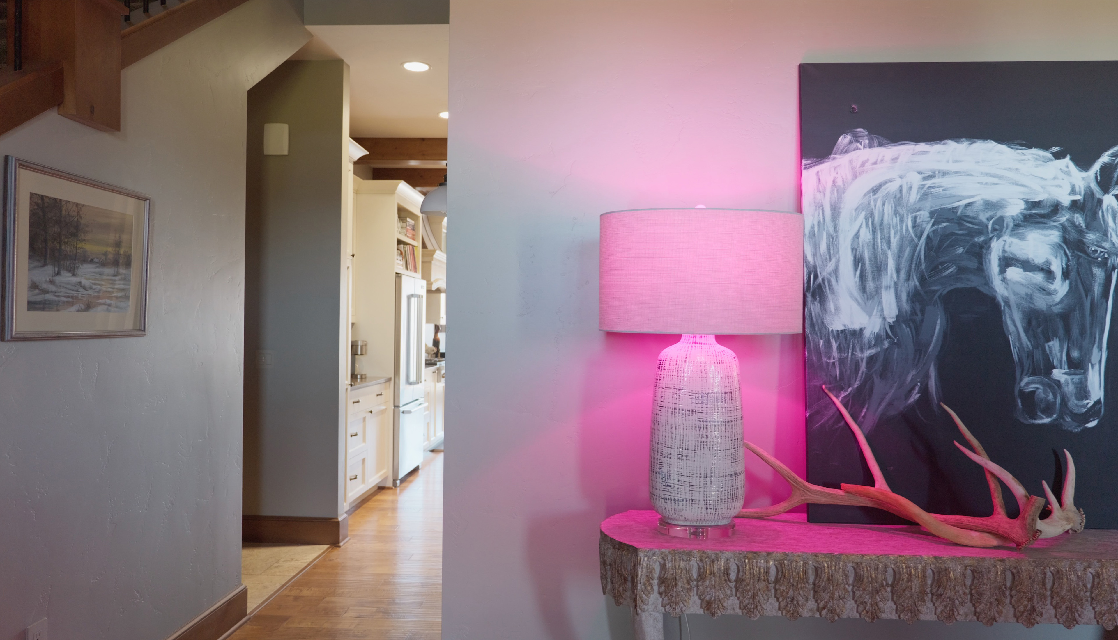 pink lamp light