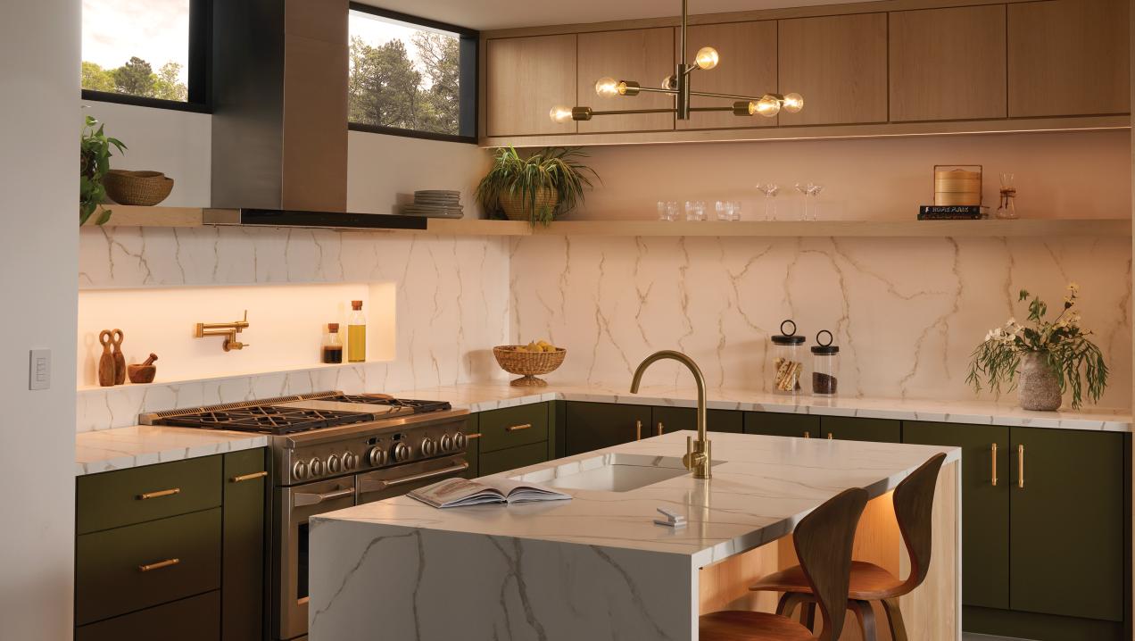 Lumaris RGB + tunable white being used in a kitchen.
