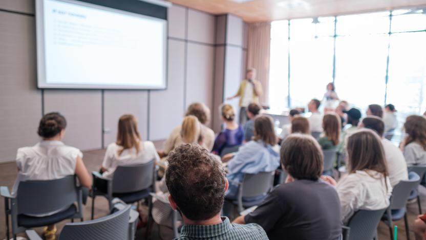 A group of people attend a training session