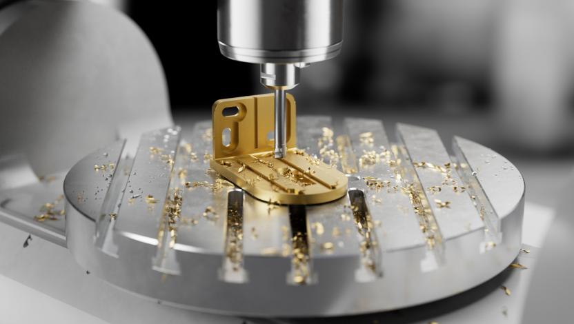 CNC machining a Lutron component. 