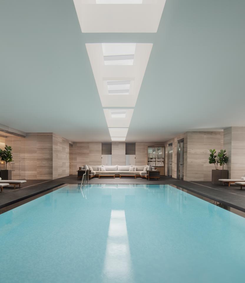 A Canada hospitality gym & spa with Lutron drapery & Quantum. @joethomasphoto