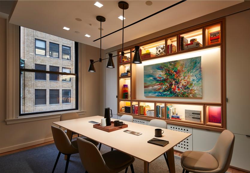 New York City Lutron Experience Center showcasing lighting, window treatments, and control solutions in a modern space