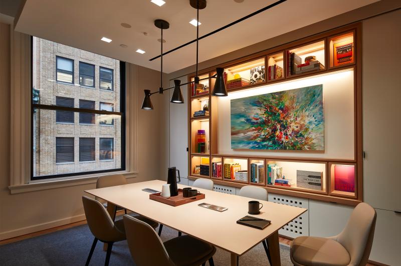 New York City Lutron Experience Center showcasing lighting, window treatments, and control solutions in a modern space
